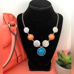 Silver Southwestern Statement Necklace
